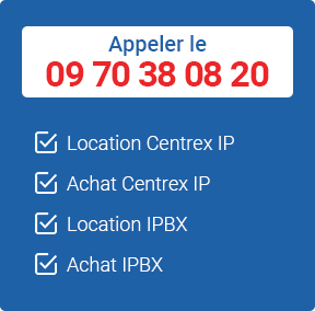 Appeler le 09 70 38 08 20 pour location, l'installation et l'achat d'un Centrex IP ou IPBX